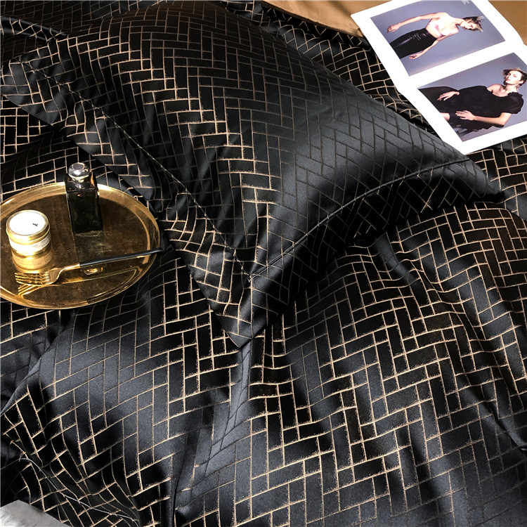 Amira – Egyptian Cotton Jacquard King Size Duvet Cover Set 4