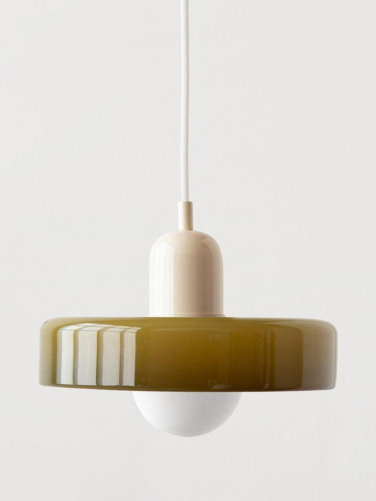 Bauhaus Colored Glass Pendant Light – Modern Artistic Glass Hanging Light