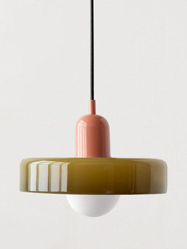 Bauhaus Colored Glass Pendant Light – Modern Artistic Glass Hanging Light