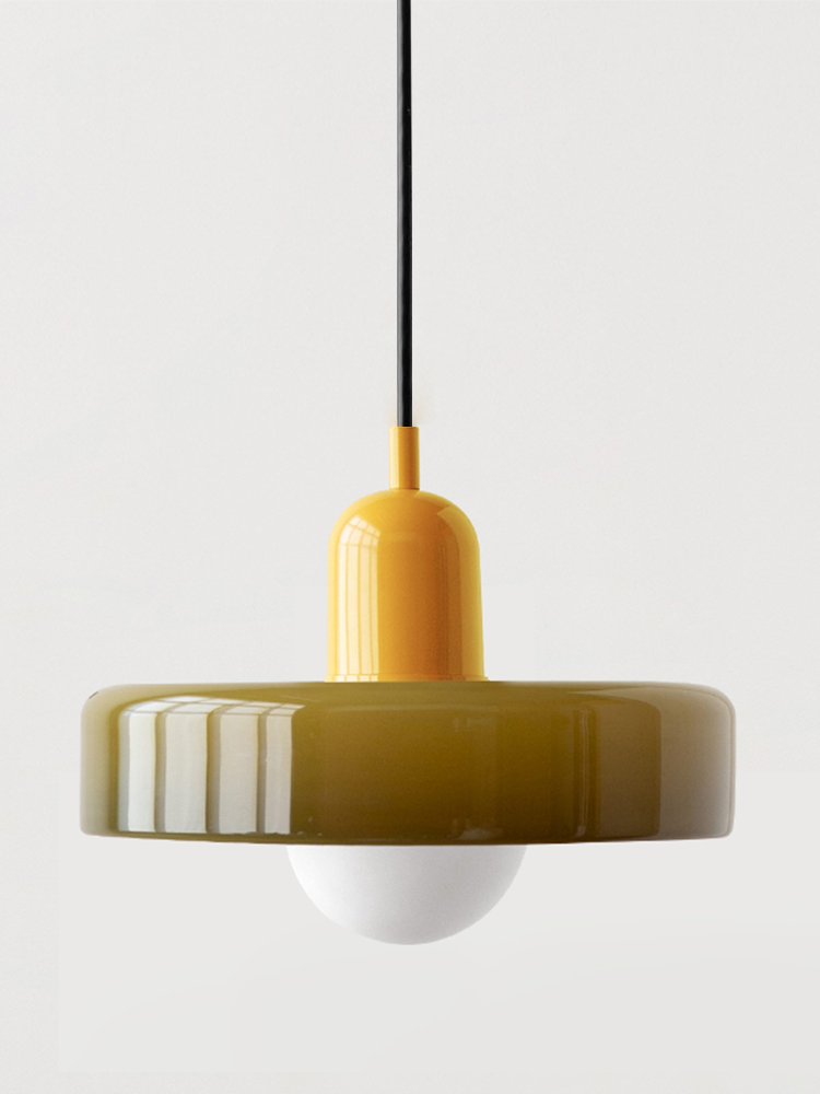 Bauhaus Colored Glass Pendant Light – Modern Artistic Glass Hanging Light