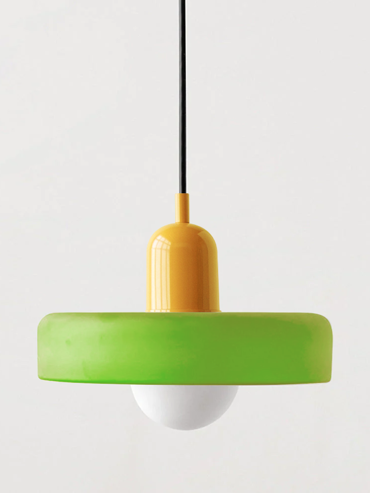 Bauhaus Colored Glass Pendant Light – Modern Artistic Glass Hanging Light
