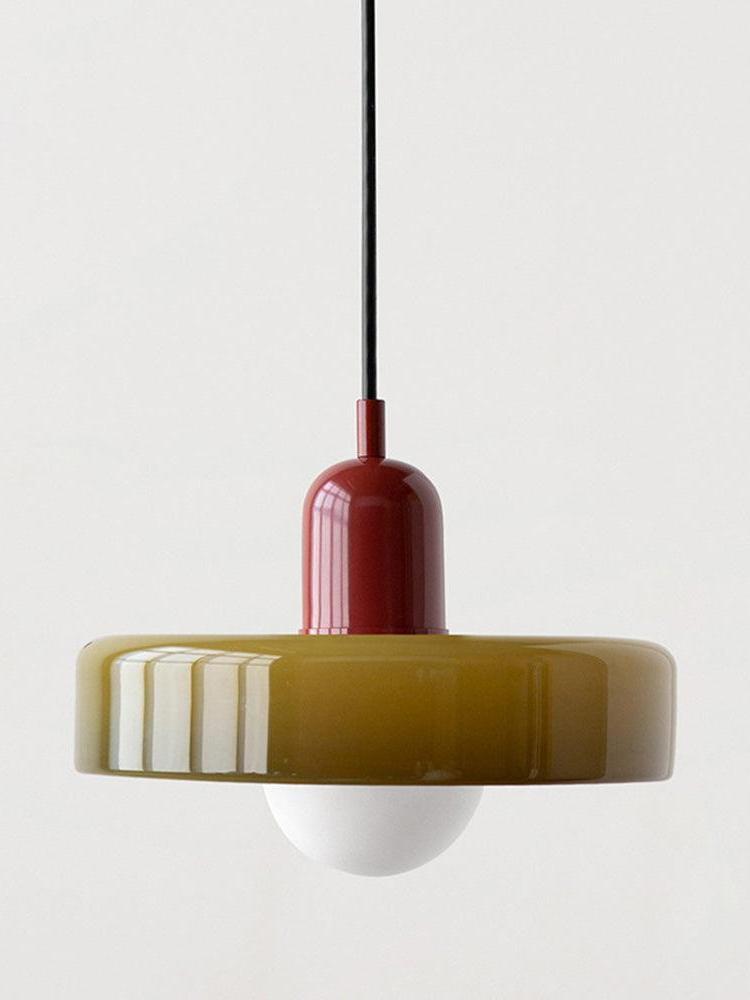 Bauhaus Colored Glass Pendant Light – Modern Artistic Glass Hanging Light