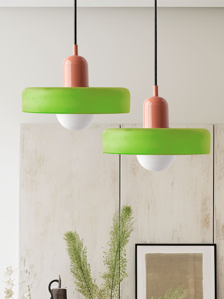 Bauhaus Colored Glass Pendant Light – Modern Artistic Glass Hanging Light