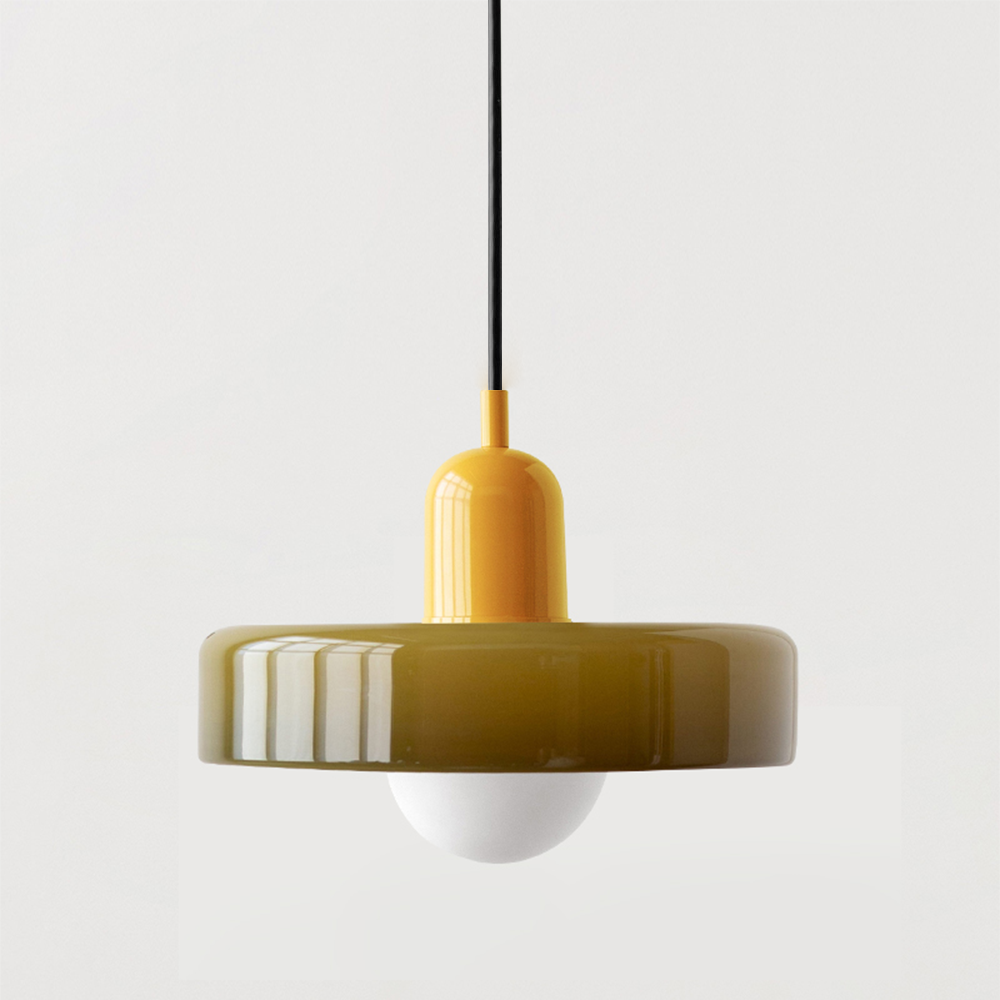 Bauhaus Colorful Glass Pendant Light – Stained Glass Hanging Light 10