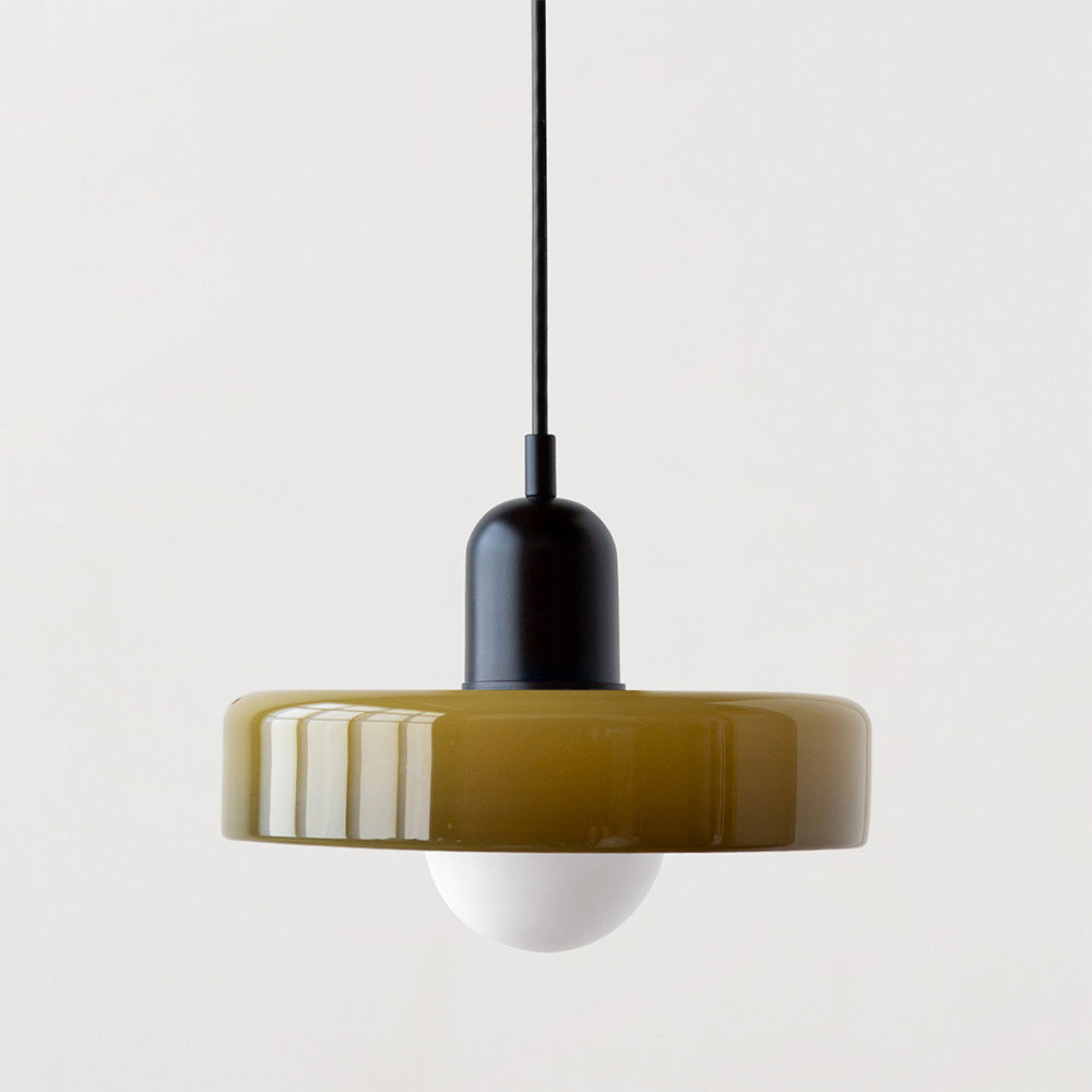 Bauhaus Colorful Glass Pendant Light – Stained Glass Hanging Light 23