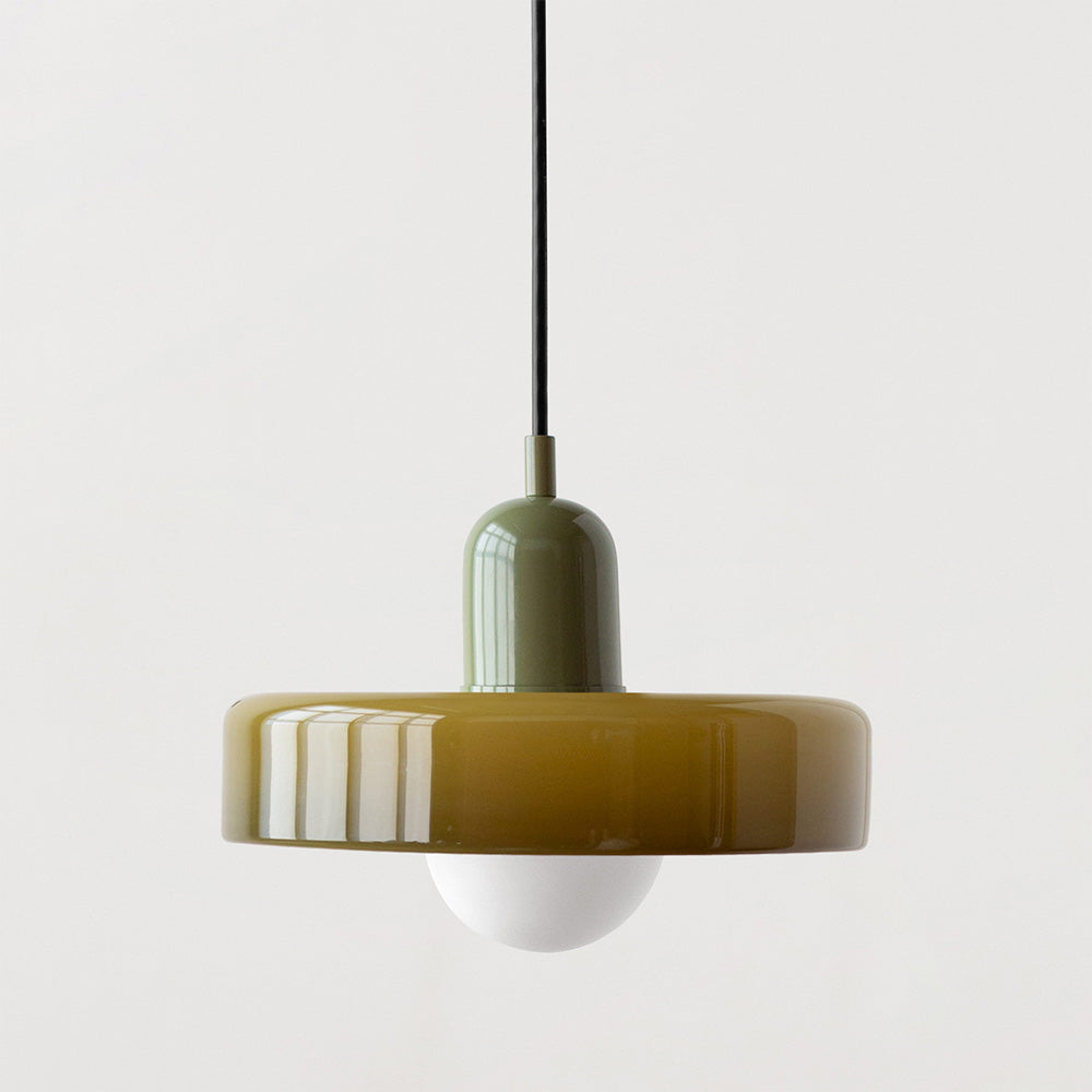 Bauhaus Colorful Glass Pendant Light – Stained Glass Hanging Light 24