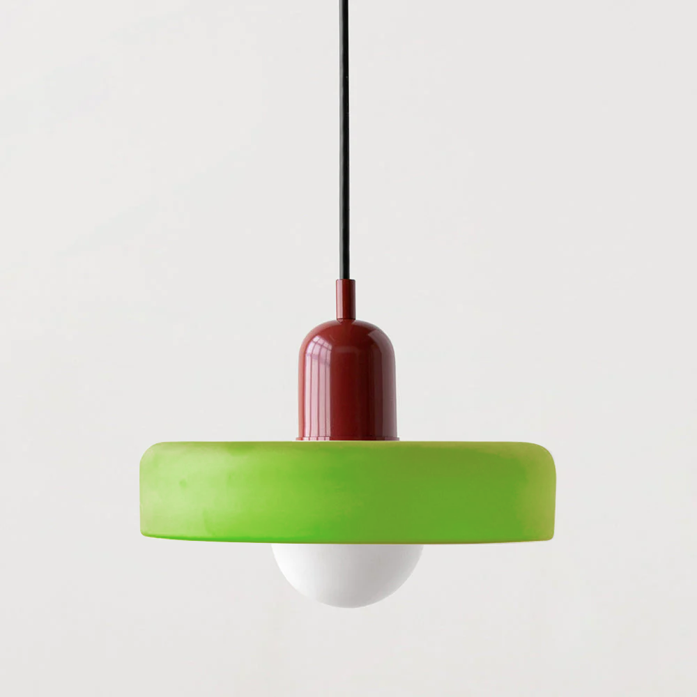 Bauhaus Colorful Glass Pendant Light – Stained Glass Hanging Light 7