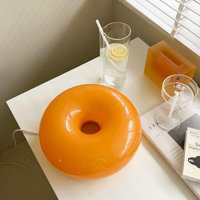 Bauhaus Donut – Glass & Metal Table Lamp 3