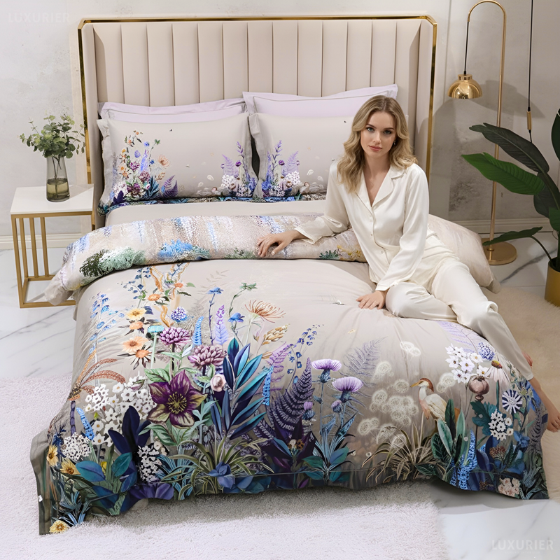 Cecile – Egyptian Cotton 600TC King Size Duvet Cover Set 1