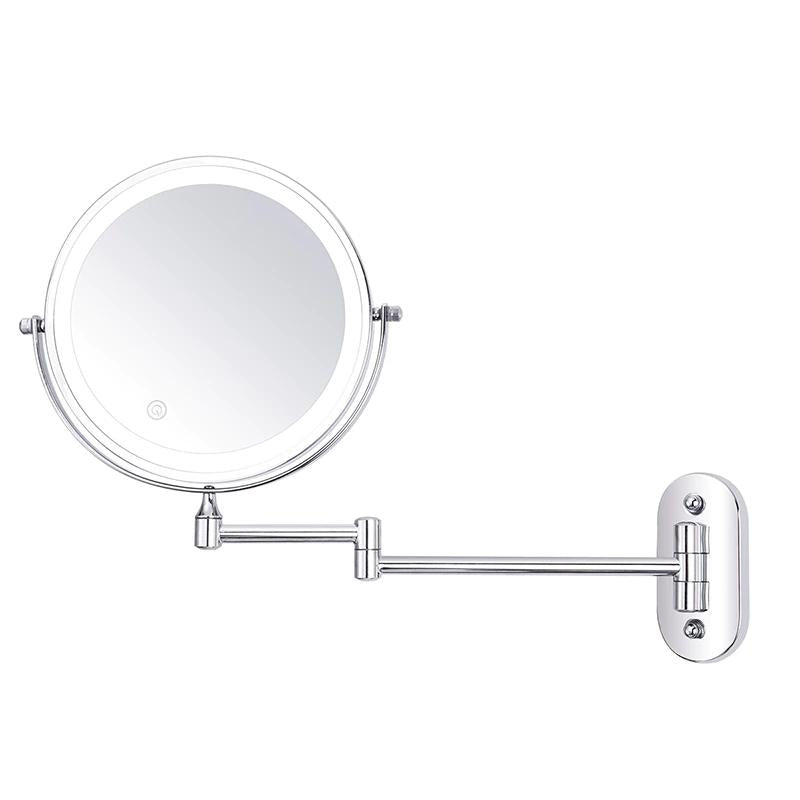 Chrome Silver – Rechargeable LED Vanity Mirror With Magnification 6