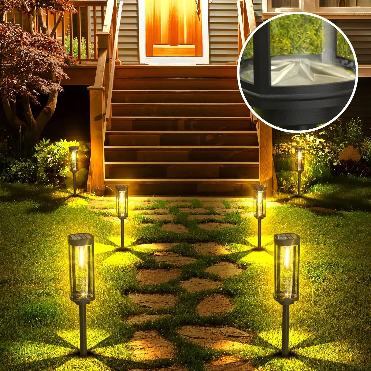 Eco-Friendly Solar Lantern – Durable Plastic & Aluminum Outdoor Solar Lamp 4