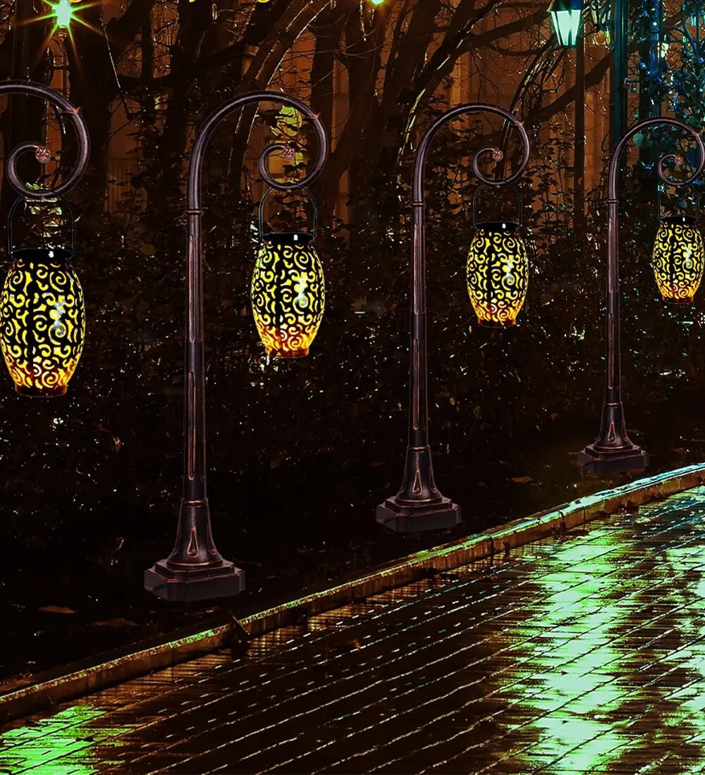Elegant Solar Lantern – Weather-Resistant Outdoor Lantern Light 4