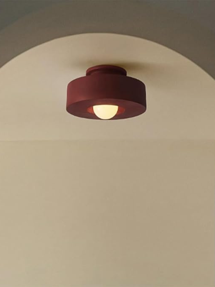 Ethereal Circle – Polished Brass Flush Mount Ceiling Light