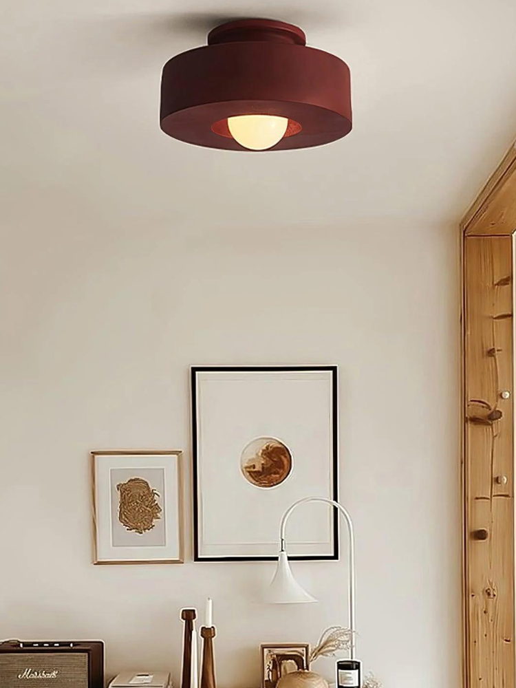 Ethereal Circle – Polished Brass Flush Mount Ceiling Light