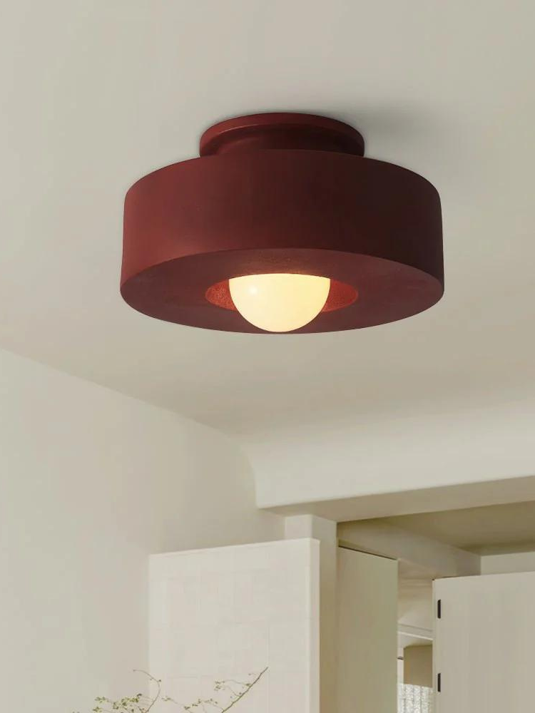 Ethereal Circle – Polished Brass Flush Mount Ceiling Light