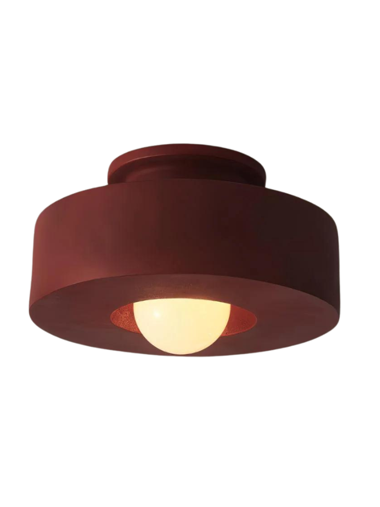 Ethereal Circle – Polished Brass Flush Mount Ceiling Light