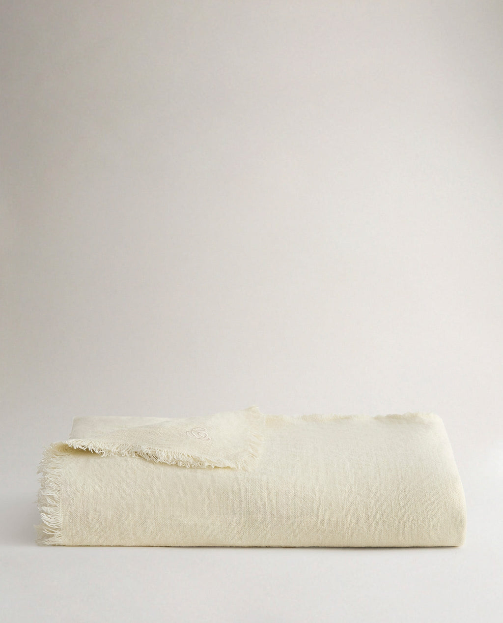 European Flax Linen Throw - Alabaster 0