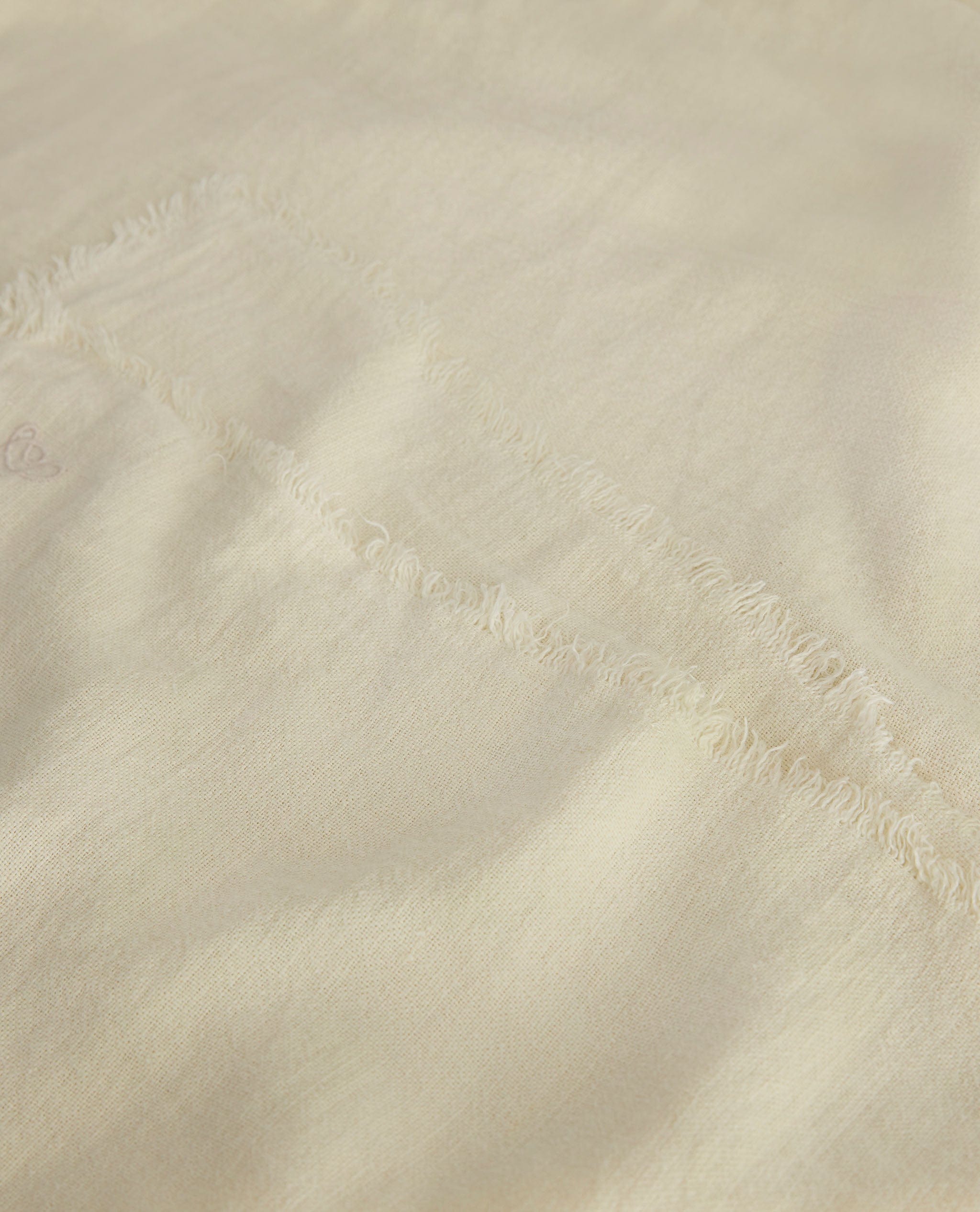 European Flax Linen Throw - Alabaster 2