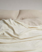 European Flax Linen Throw - Alabaster 4