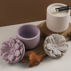 Floral Candle Cup Silicone Mold 1