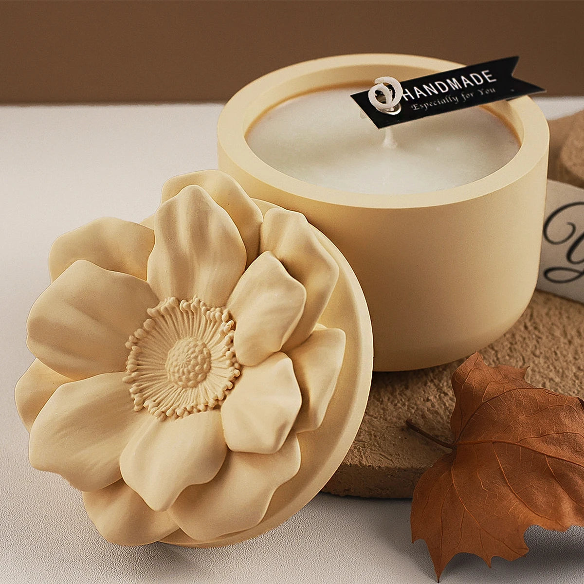 Floral Candle Cup Silicone Mold 4