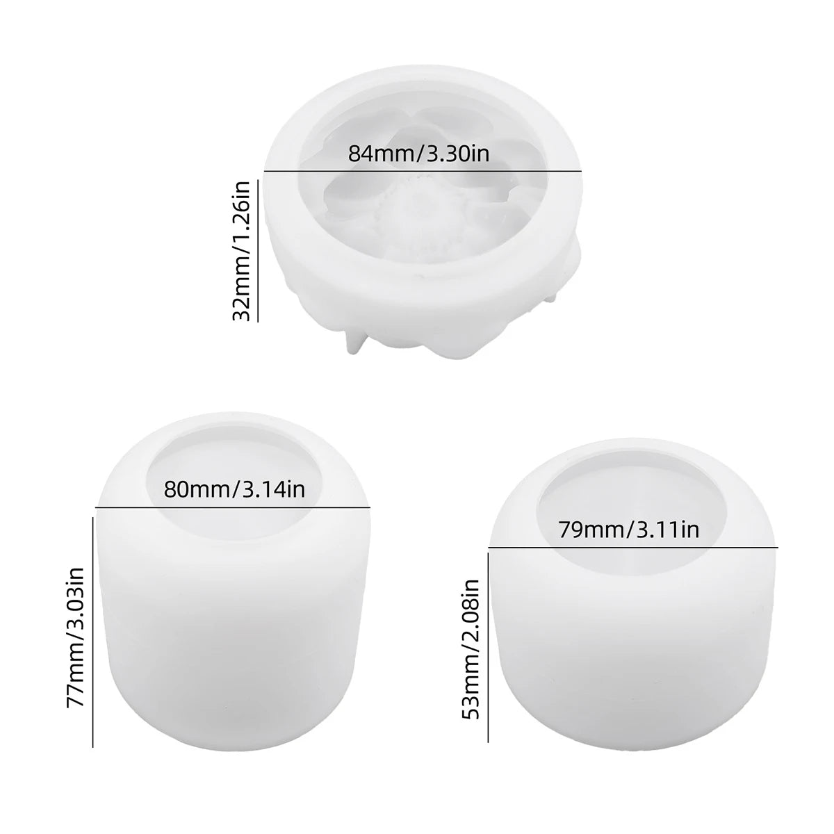 Floral Candle Cup Silicone Mold 5