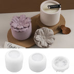 Floral Candle Cup Silicone Mold 6