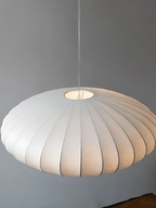 Japandi Silk Pendant Light – Luxurious Artificial Silk Hanging Light