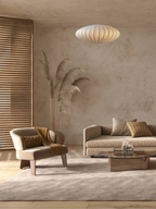 Japandi Silk Pendant Light – Luxurious Artificial Silk Hanging Light