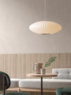 Japandi Silk Pendant Light – Luxurious Artificial Silk Hanging Light