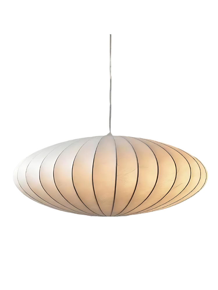 Japandi Silk Pendant Light – Luxurious Artificial Silk Hanging Light