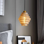 Clarette Glass Pendant – Cognac & Ash Finish