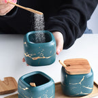 Lightning – Glass Spice Jars with Bamboo Lids Set 4