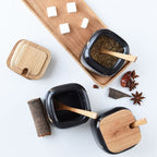 Lightning – Glass Spice Jars with Bamboo Lids Set 5