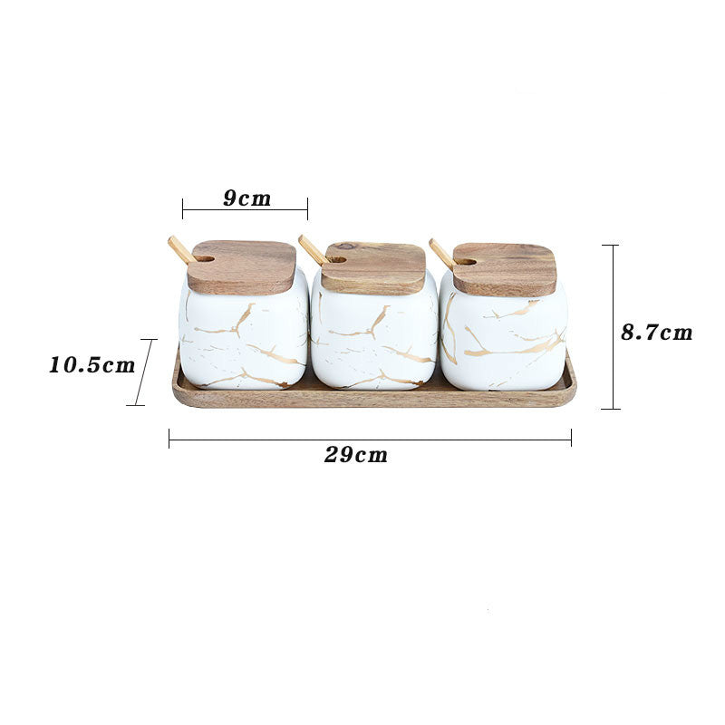 Lightning – Glass Spice Jars with Bamboo Lids Set 7