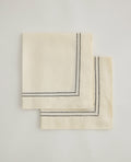 Linen Picotting Napkins (Set of 4) - Alabaster 0