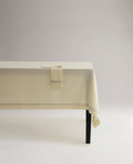 Linen Picotting Table Cloth - Alabaster 0
