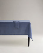 Linen Picotting Table Cloth - Denim Blue 0