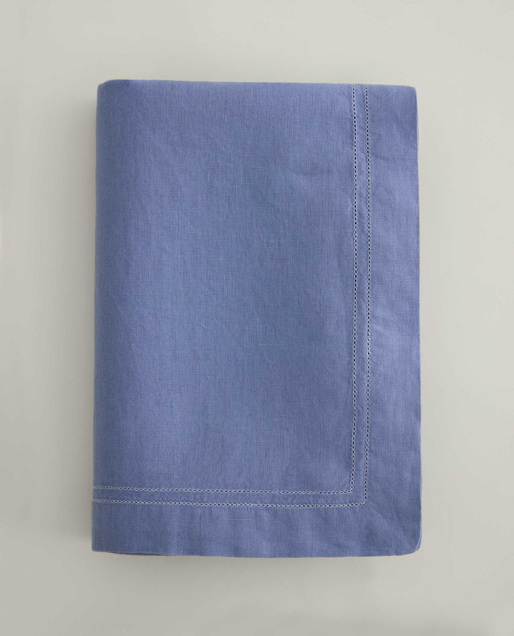 Linen Picotting Table Cloth - Denim Blue 1