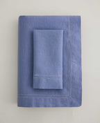 Linen Picotting Table Cloth - Denim Blue 3