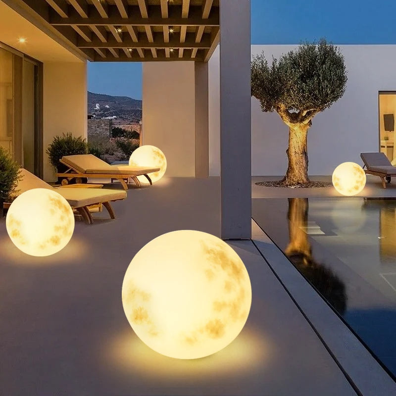 Lunar Glow – Weather-Resistant LED Garden Lamp in Moon Shape 3