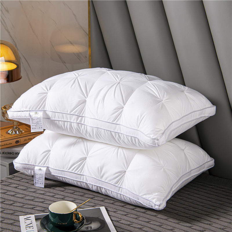 Luxurier Goose Down Pillows – 100% Cotton Cover Set Of 2 0