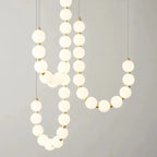 Nevalis Necklace Chandelier – White Pearl Finish