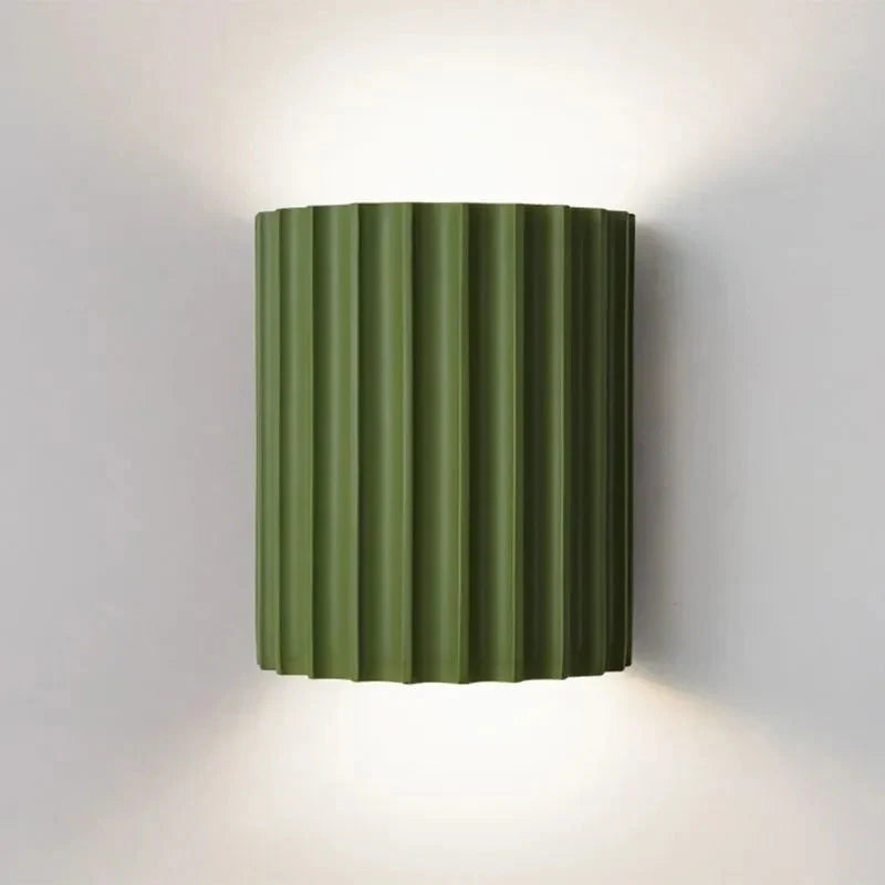 Macaron – Resin Wall Lamp with Ruffled Shade Design 0