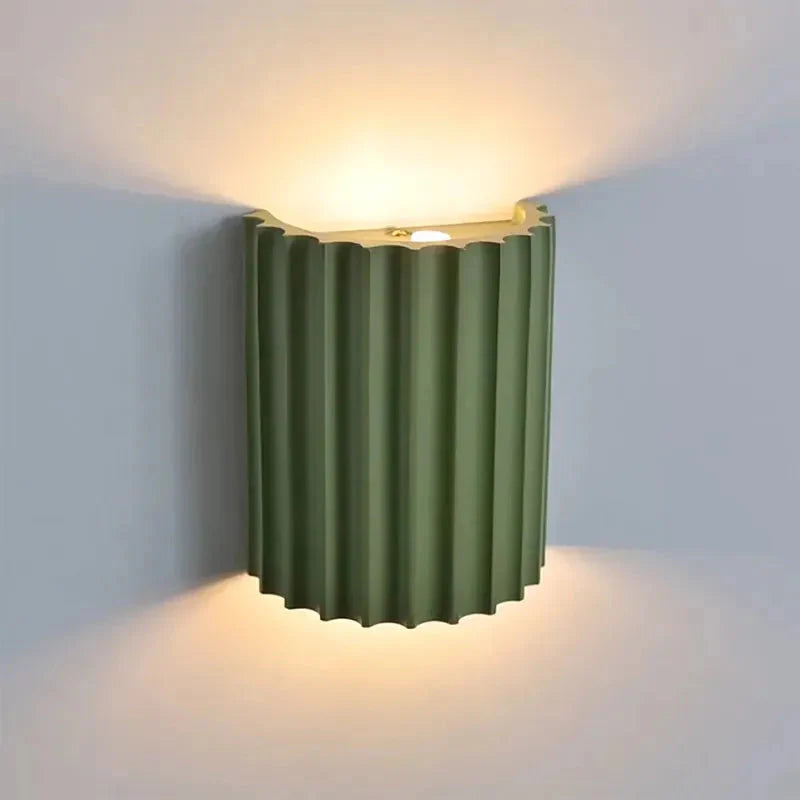 Macaron – Resin Wall Lamp with Ruffled Shade Design 2