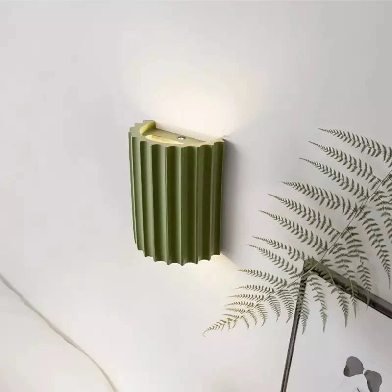 Macaron – Resin Wall Lamp with Ruffled Shade Design 7