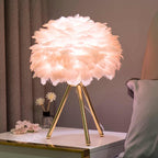Missfeather – Feather Finish Dimmable Table Lamp for Bedroom and Living Room 2