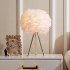 Missfeather – Feather Finish Dimmable Table Lamp for Bedroom and Living Room 6