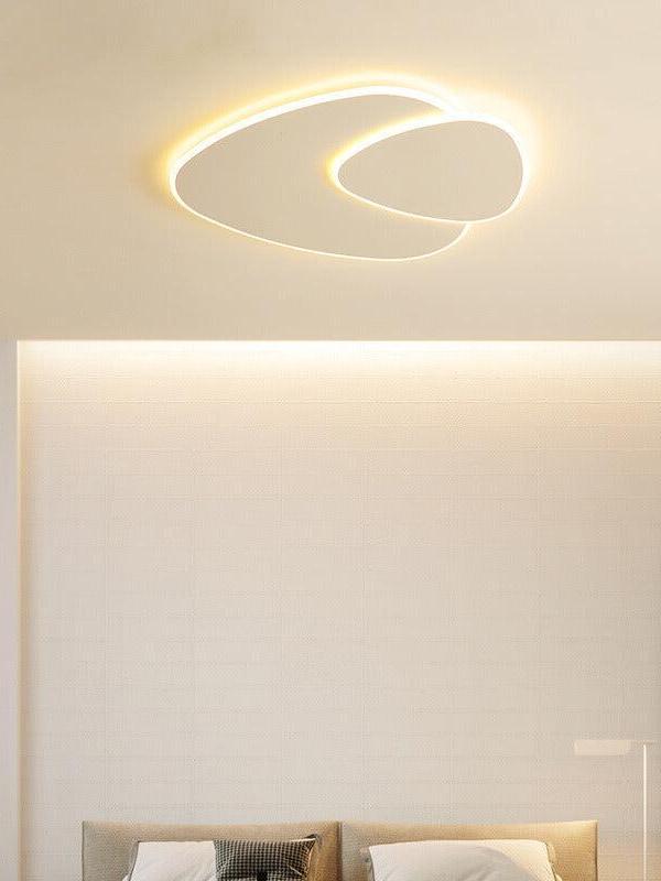 Modern Minimalist – White Acrylic Flush Mount Ceiling Light Fixture