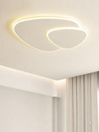 Modern Minimalist – White Acrylic Flush Mount Ceiling Light Fixture